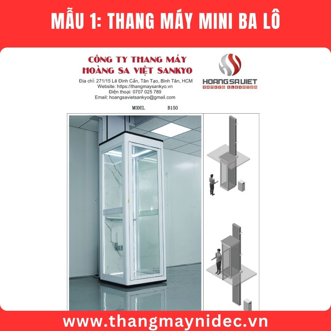 Thang máy mini ba lô siêu nhỏ